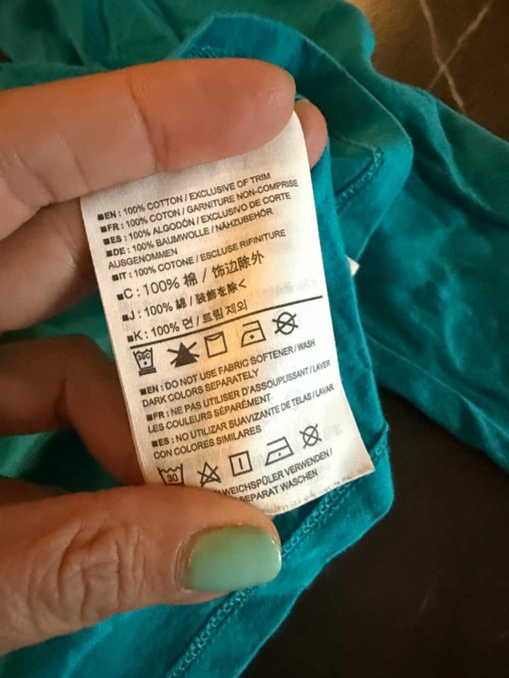 Arc'teryx Teal V-Neck Long Sleeve Top - Picture 5 of 5